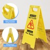 Minekkyes Caution Wet Floor Sign, Foldable Sturdy Double-Sided Safety Warning