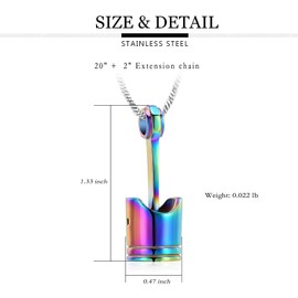 QGJNSGC Urn Necklace for Ashes Motor Piston Cremation Jewelry for Men Keepsake Memorial Ash Jewelry for Human/Animal Ashes, Stainless Steel