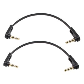 3.5mm Audio Cable,zdyCGTime Right Angle Gold Plated 3.5mm Auxiliary Audio Stereo Male to Male Cable(0.5 Feet)
