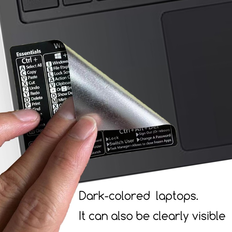 2-Pack丨Windows Shortcut Sticker丨, Keyboard Shortcut Vinyl Sticker, Laptop Keyboard Shortcuts