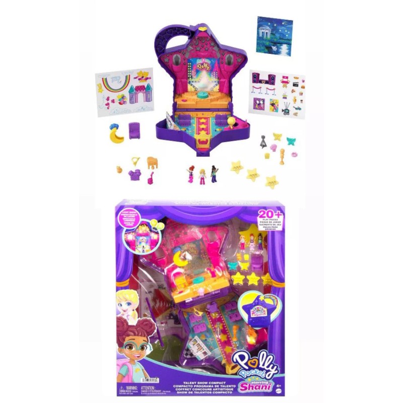 Mattel Polly Pocket Starring Shani Talent Show Compact Miniature Playset