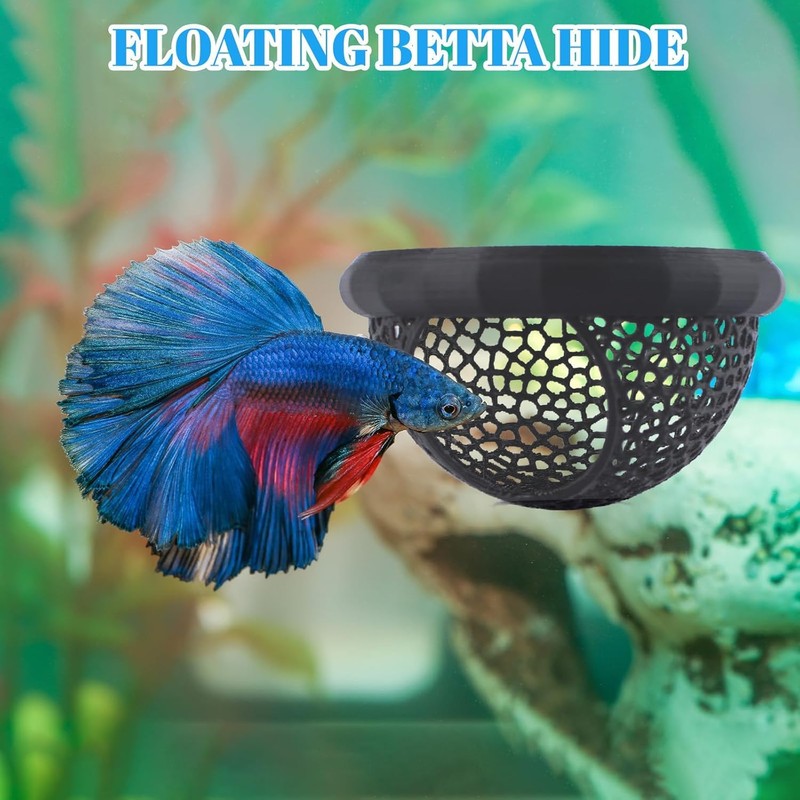 JINJUMEI 2PCS Floating Betta Hammock & Shrimp Shelter, Beta Fish