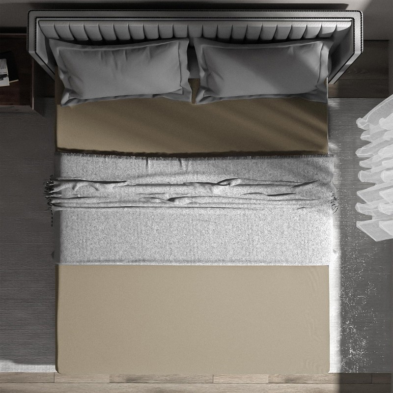 wyewye Fitted Sheet 140 x 200 x 25 cm, Microfibre