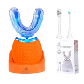 Cepillo de dientes ultrasónico en forma de U para adultos, cepillo de dientes eléctrico para blanquear los dientes, automático de 360 grados con IPX7 