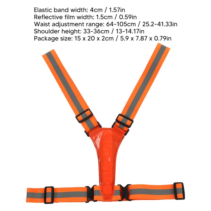 Reflective Vest USB Charging Safe Adjustable for Adults Runing Walking