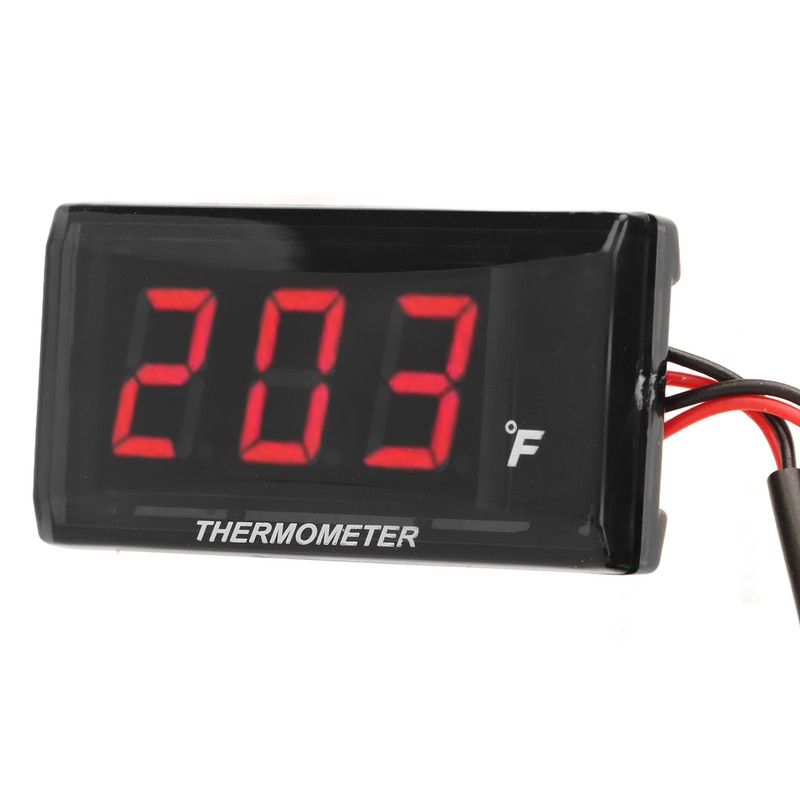 Motorcycle Digital Water Temperature Gauge Ultra Thin DC 12V LCD