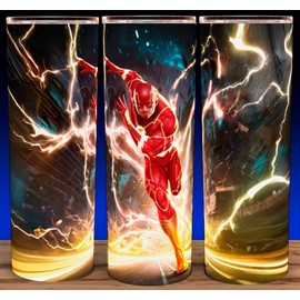 Glow in the Dark The Flash Superhero Comic Book Cup Mug  Tumbler 20oz