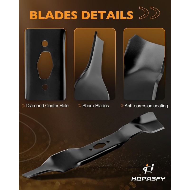 HQPASFY 742-05535 Lawn Mower Blades Set, Diamond Center Hole Compatible