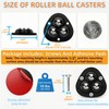 8 Pack Self Adhesive Caster Wheels - Low Profile Anti-Rust