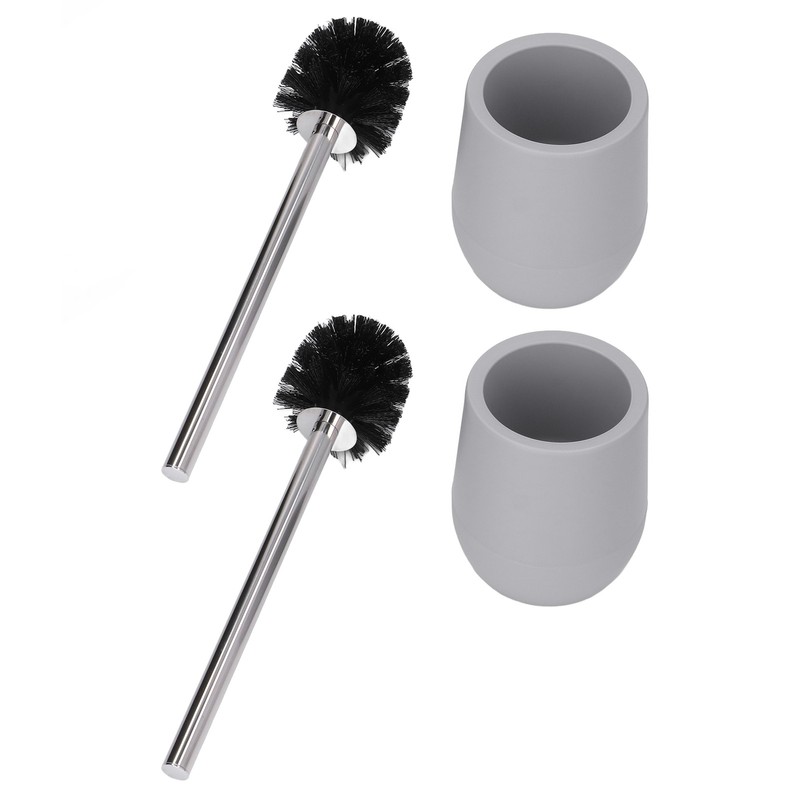 2sets Toilet Bowl Cleaner Brush Lockable Thread Convenient Practical Efficient