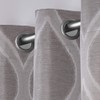 Exclusive Home Curtains Montrose Ogee Geometric Textured Linen Window Curtain