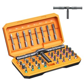 ORIA Ratchet Screwdriver Set, 42 in 1 Magnetic Screwdriver Kit with T Handle, Repair Tool Kit with 40 PCS Precision Bits, Portable Storage Case for Home Appliances, DIY