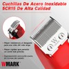 WMARK 1005 Máquina Cortar Cabello Profesional Inalámbrica, Rojo