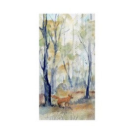 IHR Ideal Home Range Dinner Napkins Disposable 3-Ply Paper Hand Towels, 8.25" x 4.5", Amber Woods, 16-Count