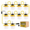 100FT Construction String Lights: 3 Prong 150W Ultra-bright 21000 lumens