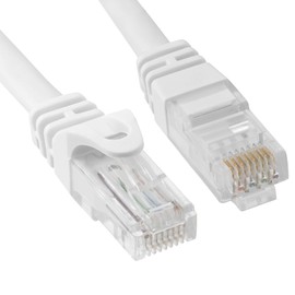 Cmple RJ45 Cat-6 Ethernet Patch Internet Cable, High Speed Cat6 Network Cable 10 Gigabit, Cat 6 Ethernet LAN Cord with Gold Plated RJ45 Connectors - 3 Feet White
