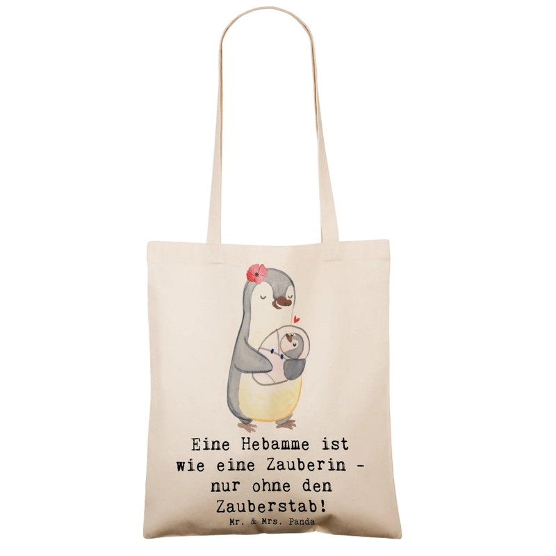 Mr. & Mrs. Panda Tragetasche Hebamme Magie - Geschenk, Berufe,