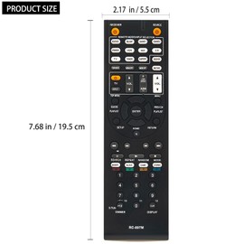 Allimity RC-897M Replacement Remote Replacement for Onkyo AV Receiver HT-R494 HT-S5800 TX-SR343 HTR494 HTS5800 TXSR343