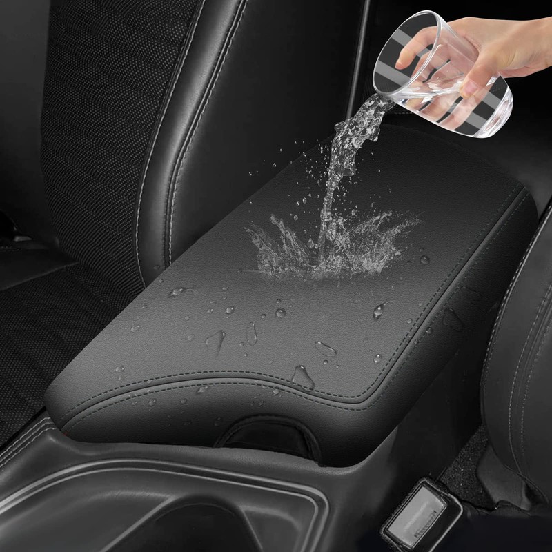 AOMSAZTO Center Console Armrest Cover for 2014-2019 Dodge Challenger Black