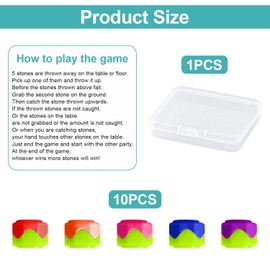 MEMOFYND 10 Stone Toys, Game Stones, Classic Game Props, Outdoor Travel Convenient Game Toys, Exercise Hand And Foot Coordination Toys
