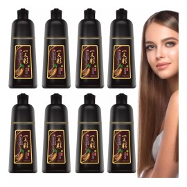 Universo en Linea 8pz Shampoo Tinte Instantáneo Cubre Canas Natural Jengibre