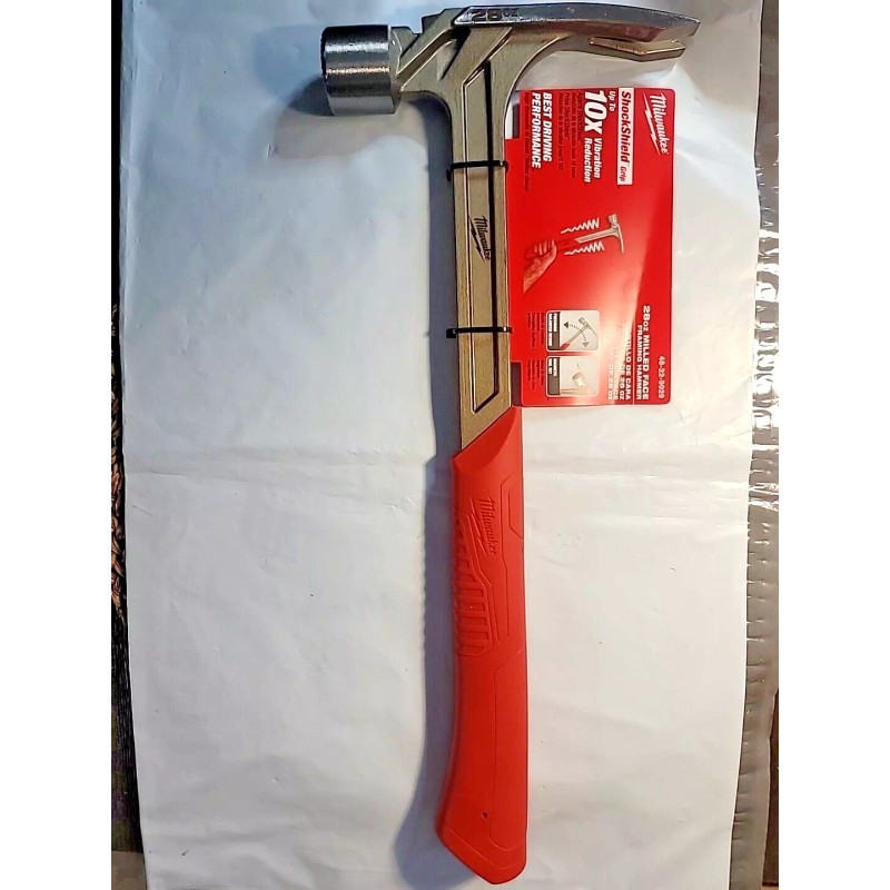 Milwaukee Milled Face Framing Hammer Rip Claw 28 Oz. Durable