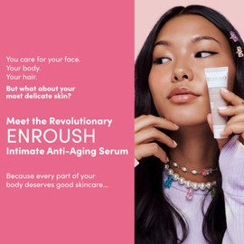 ENROUSH Intimate Anti-Aging Serum for Women - Intimate Moisturiser w/Hyaluronic Acid, Centella Asiatica, Vitamin E & Probiotics for pH Balance & Collagen Boost, Clinically Tested for Elasticity, 30ml