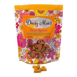 Naughty Spotty Daisy Mae’s Free Spirit Quinoa Bacon Cheese Hearts, Healthy Wholesome Dog Treats Made with All-Natural Grain-Free Ingredients, Made in The USA, 8 oz Package