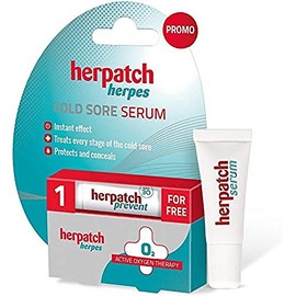 Herpatch Cold Sore Treatment Serum - Treat & Prevent Coldsores - Cold Sore Cream Alternative - Heals in 24Hrs - Relieves Pain, Reduce Swelling & Blistering - Clinically Proven, SPF 30 Lip Balm Herpes