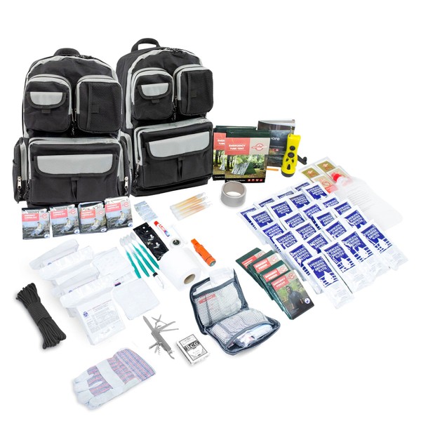 Emergency Zone - Urban Survival Bug-Out Bag with Water Straw Filter - 72-Hour Emergency Kit - 4 Person