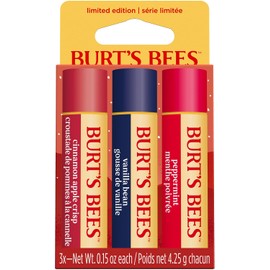 Burt's Bees Winter Wonder Lip Balm Gift Set, Apple Crisp, Vanilla Bean & Peppermint