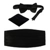 Gioberti Men's Adjustable Satin Cummerbund Set With Formal Bow Tie