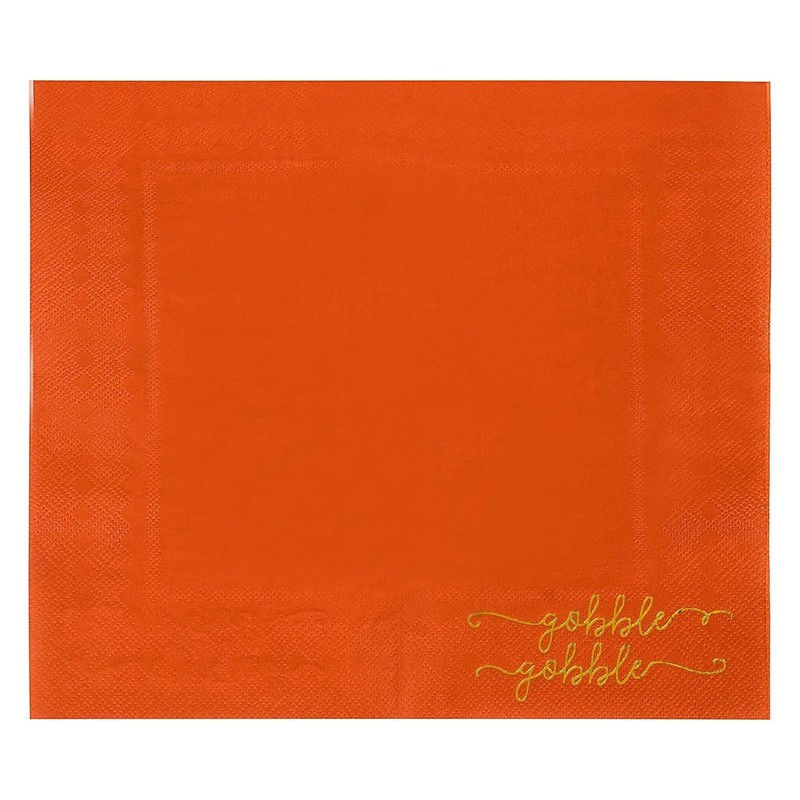 BLUE PANDA Gobble Gobble Cocktail Napkins - 5 x 5