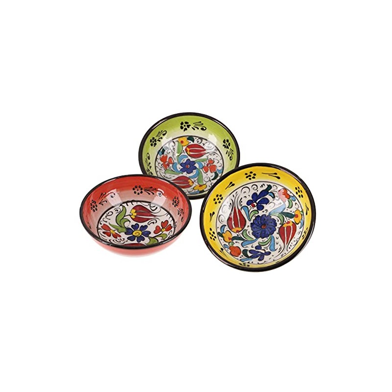 GURU SHOP Set of 3 Oriental Bowls, Decorative Bowls, Diameter