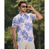 zeetoo Men's Polo Shirts Hawaiian Golf Polos Shirts Short Sleeve