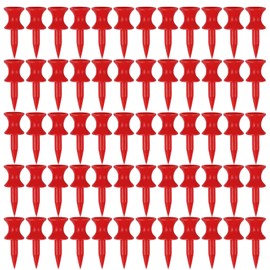 Golf Tees Plastic Driver, 120 Pieces Red Plastic Golf Tees, Castle Golf Tees, Durable Gradation Castle Tee, Premium Durable Gradation Castle Tee, 3.1 cm