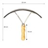 Stainless steel sweat scraper with wooden handle, for horses, donkeys,