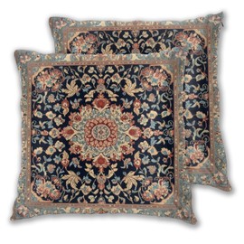 Droerfes Vintage Floral Throw Pillow Covers Decorative Cushion Cases Pillowcase for Home Living Room Bed Sofa Farmhouse 18 X 18 Inch Set of 2