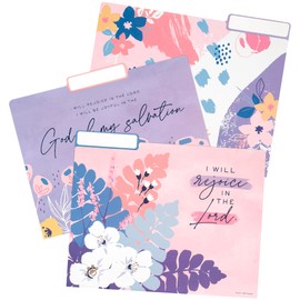 Rejoice in The Lord Bright Floral File Folders, 12 Pack