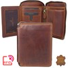 Fregery ® Leather Wallet for Men with RFID Protection with