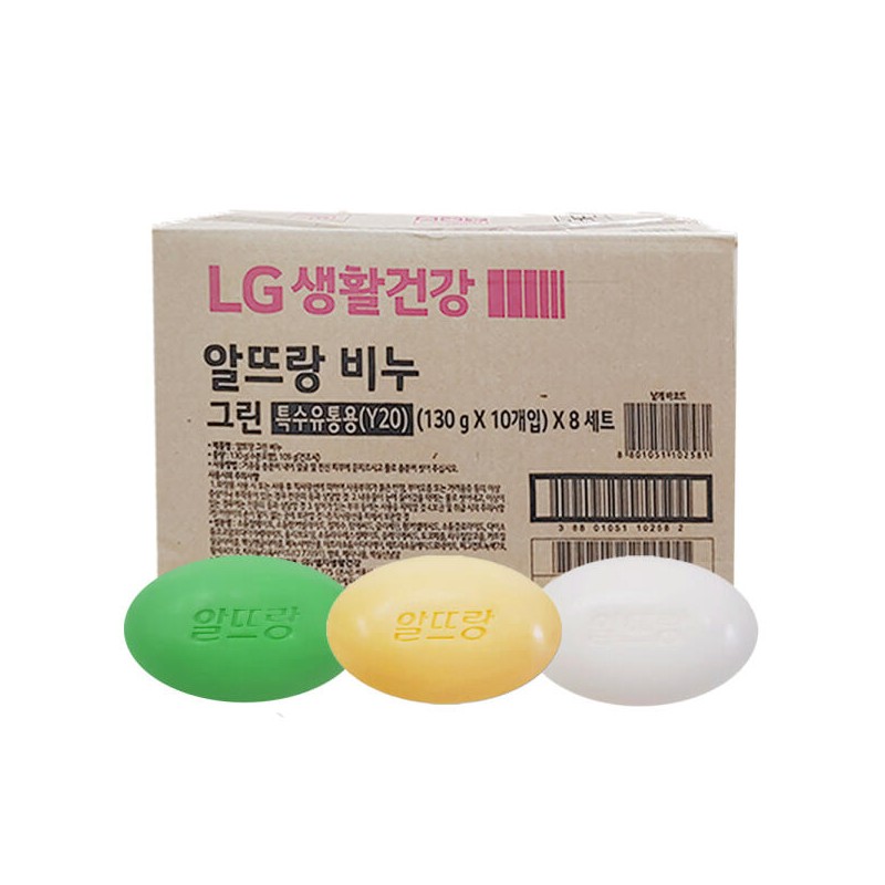 Allspa 대용량 세수 비누 120g x 80개 단단한 세수비누 알뜨랑