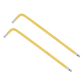 sourcing map 4mm Ball End Hex Key Wrench, L Shaped Long Arm S2 Steel Repairing Tool 2 Pcs