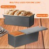 AVSQUINE Non-Stick Pullman Loaf Pan with Lid 13x4 Inch -