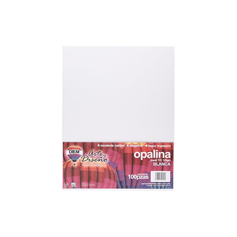 Papel opalina cta bco c/100h