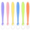6 Stück Silikon-Löffel für Babys,BPA Frei, Breilöffel Lang, mit Weichen Silikonspitzen,Säugling Beikost Esslöffel,für Baby & Kleinkind Säugling Kinder ab 4 Monate,Rosa+Blau+Grün+Orange+Gelb+Lila