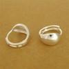 Sterling Silver 10mm Hoop Teardrop Waterdrop Sleeper Dome Huggie Drop