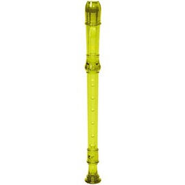 Canto One-Piece Translucent Soprano Recorder with Baroque Fingering Transparent Yellow