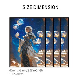 100 pcs Card Art Sleeves Compatible with MTG 66mm*91mm Art Matte, Fit Standard Size Cards (Mage