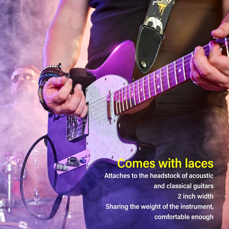 Guitar Strap Cool Skeleton Design Adjustable 2 Inches Wide Polyester