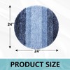 Arotive Round Microfiber Bathroom Rugs, Shaggy Soft and Absorbent Bath